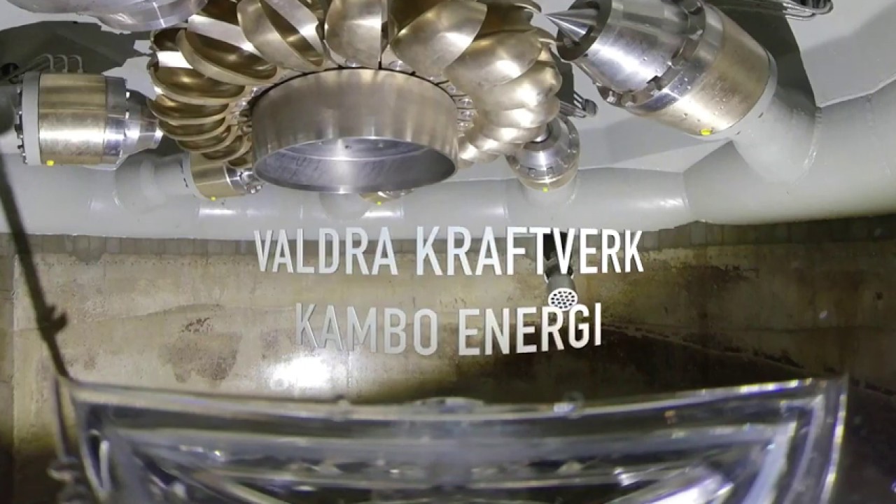 Valdra kraftverk turbin 360 film