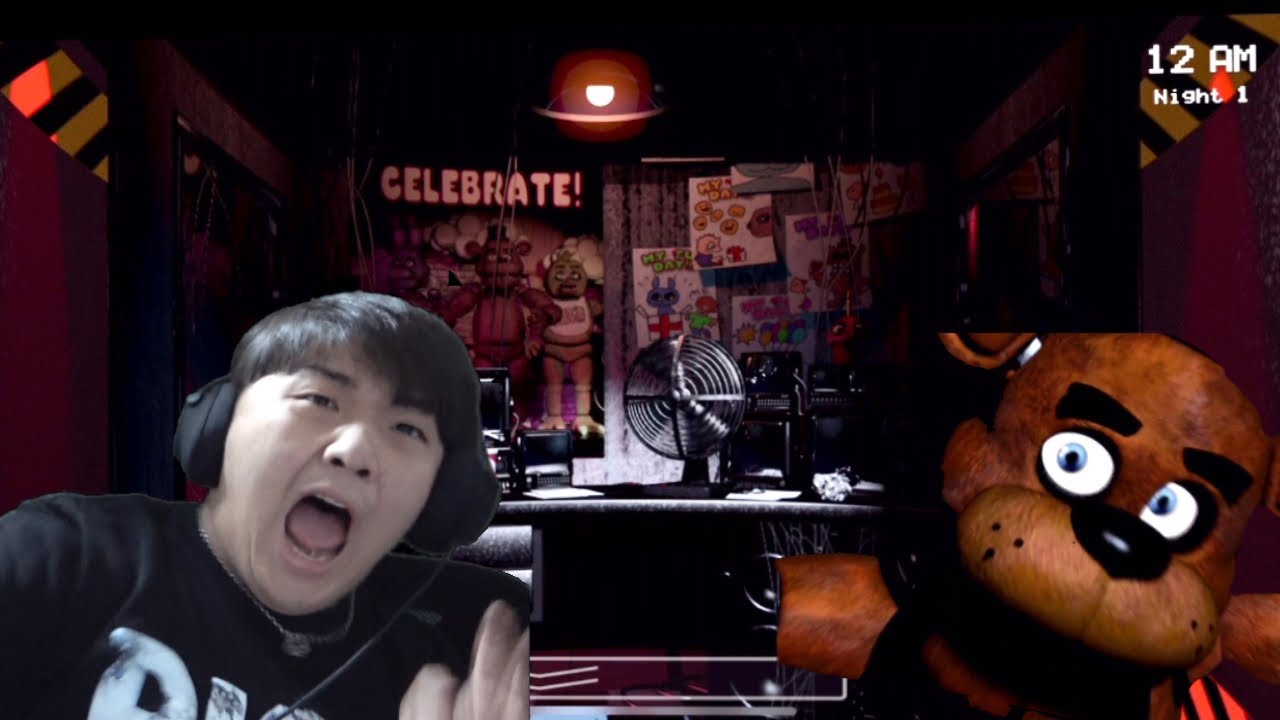 世界1怖くないホラーゲームVS世界1ビビリな男【 five_nights_at_freddy's】