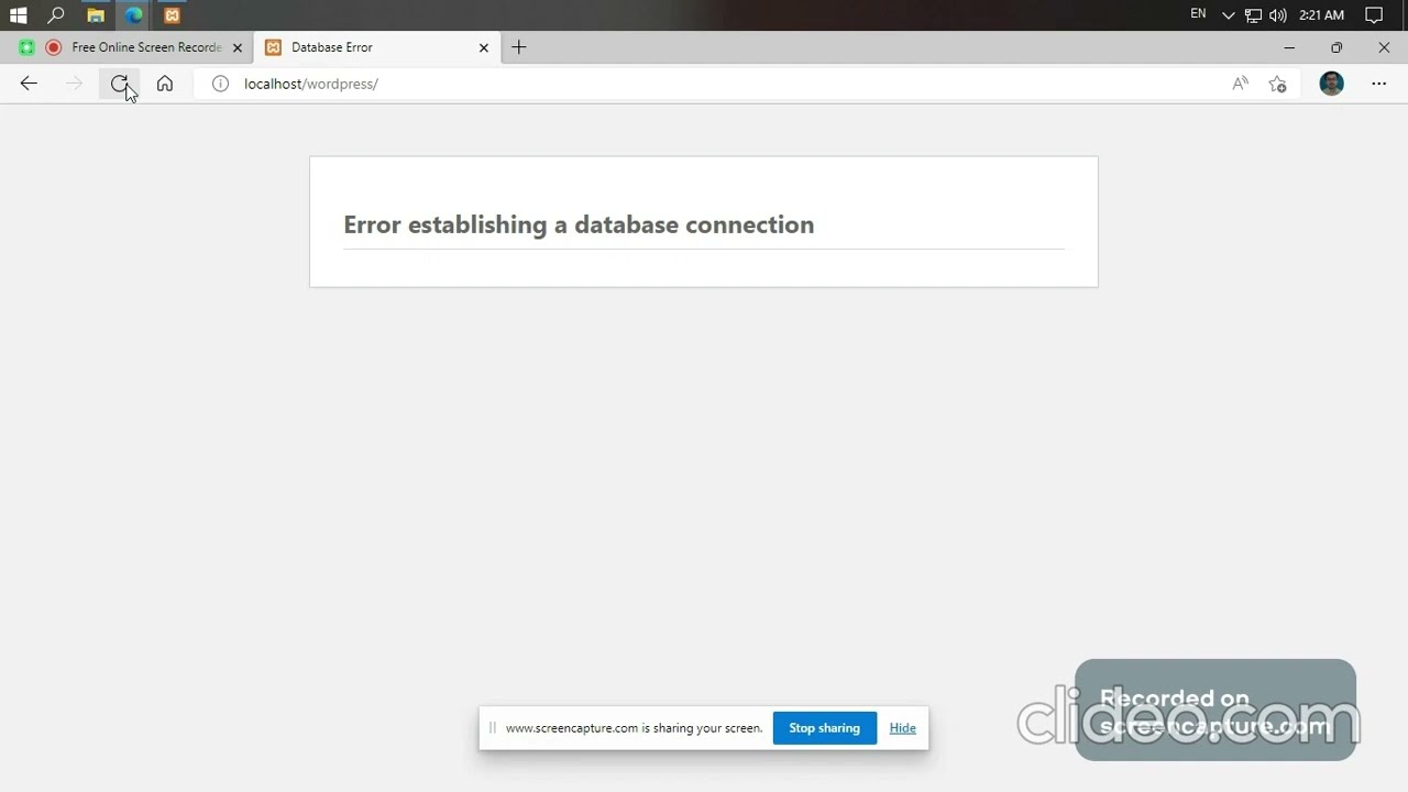 Error establishing a database connection in wordpress cpanel or localhost