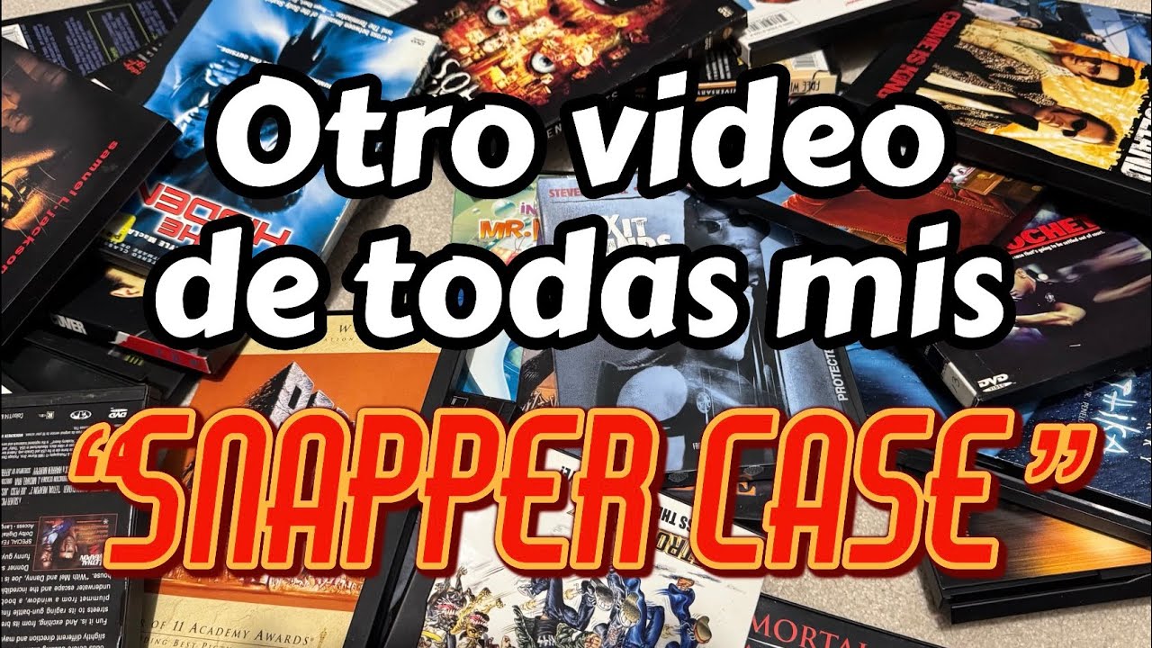 Mostrando mi colección de películas en cajitas de cartón 