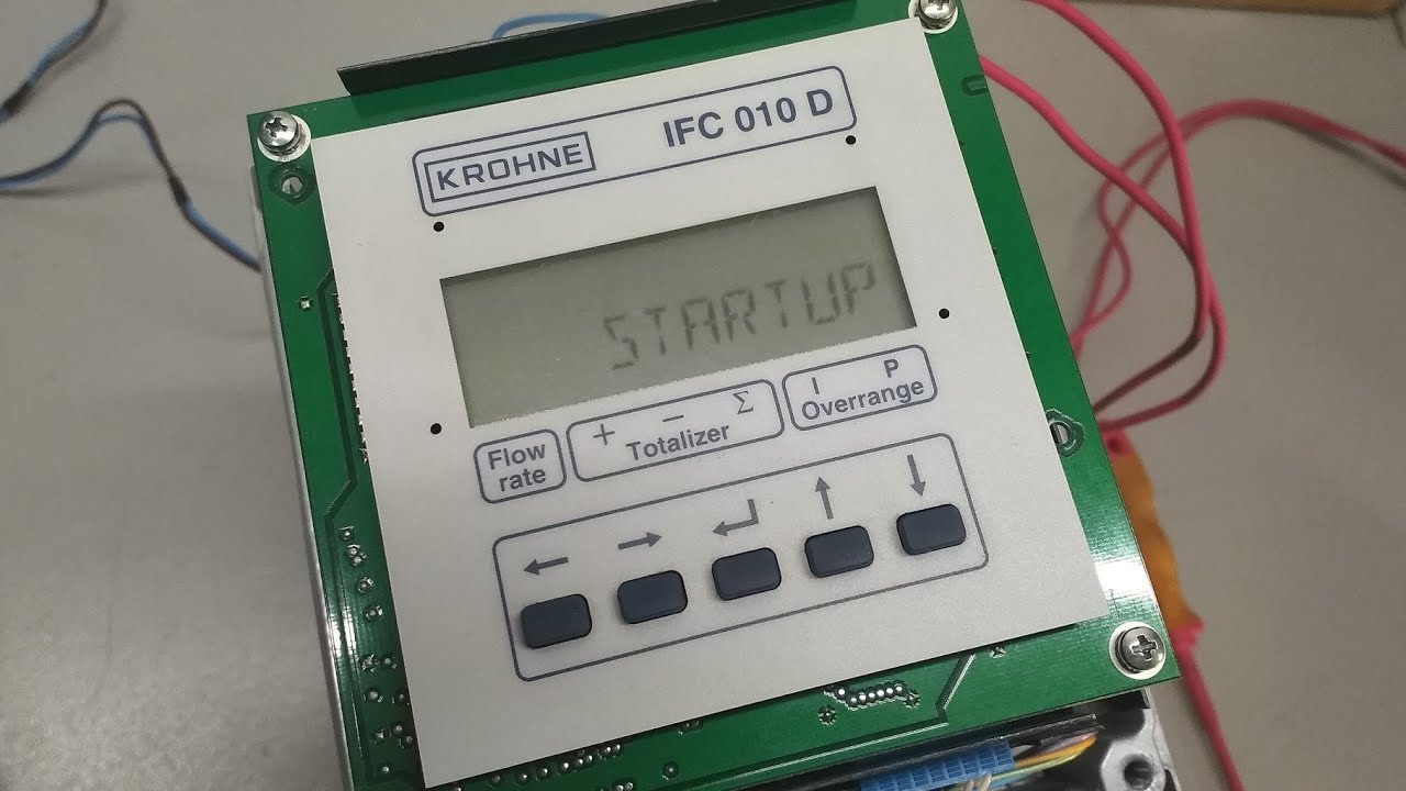 Электромагнитный расходомере Krohne Optiflux 2010. Устранение ошибки Startup.