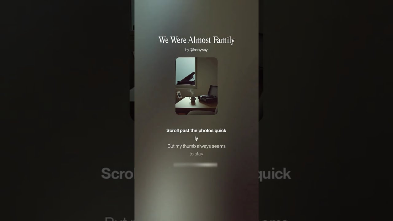 Echoes of the Long term Memory - [자작시/Ballad] 우린 거의 가족이었는데 (We Were Almost Family) - FancyWay