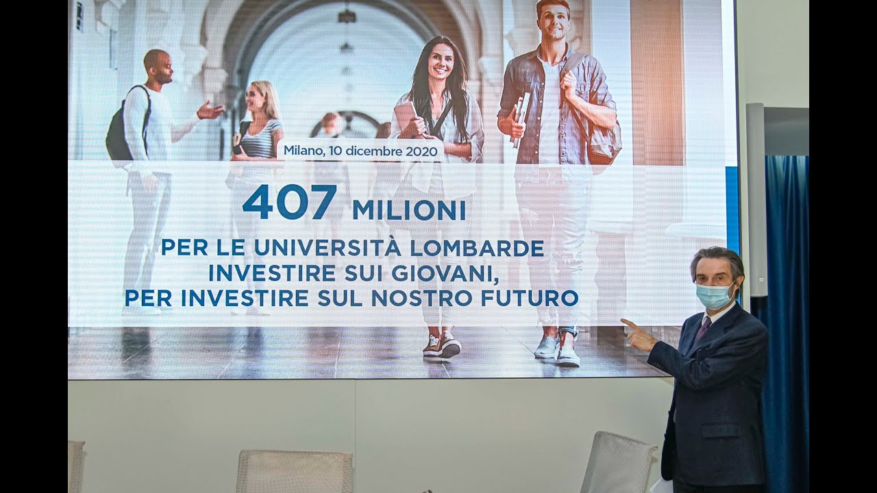 Università: presidente Fontana: 407 milioni per gli atenei lombardi