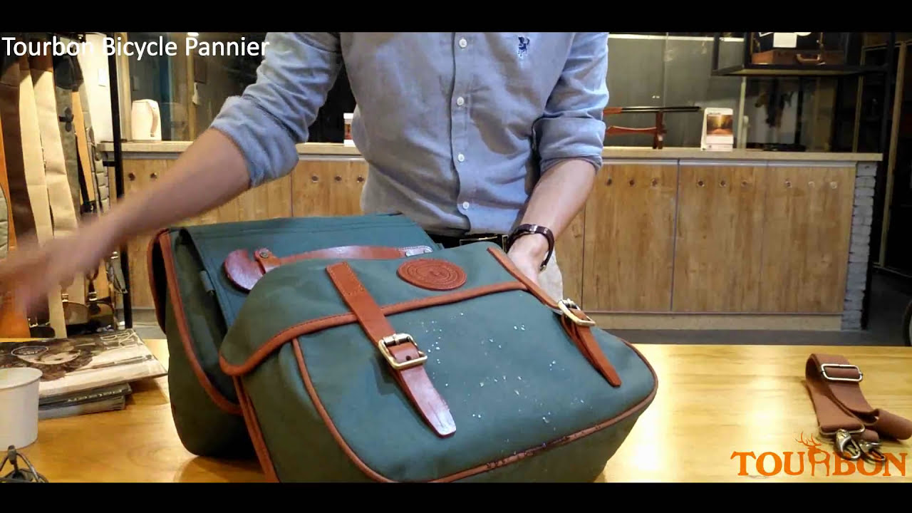 Tourbon｜Waterproof Canvas Bicycle Double Roll-up Pannier Bag Pack