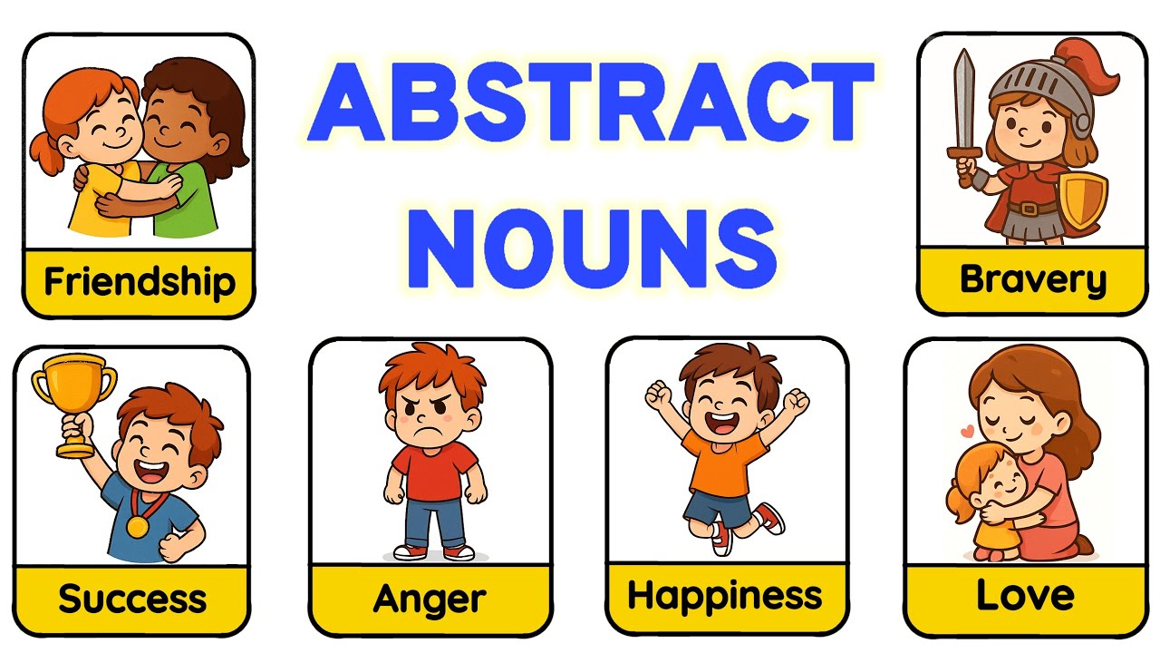 ABSTRACT NOUN | Learn Abstract Noun |Types of Noun| English Grammar #abstractnoun #noun #typesofnoun
