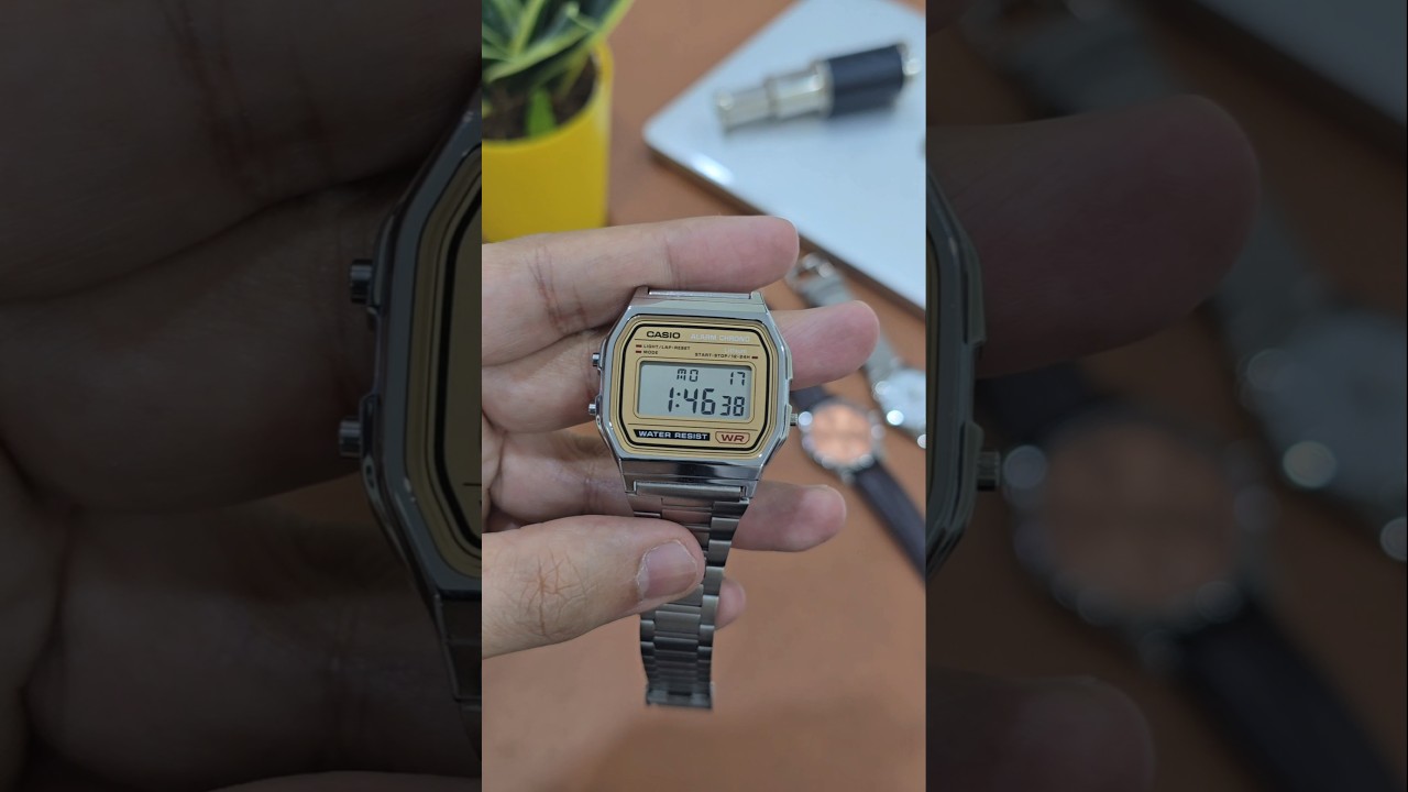 Casio A158W | Gold face | Detailed Unboxing #shorts #casio #casiovintage #classicwatch