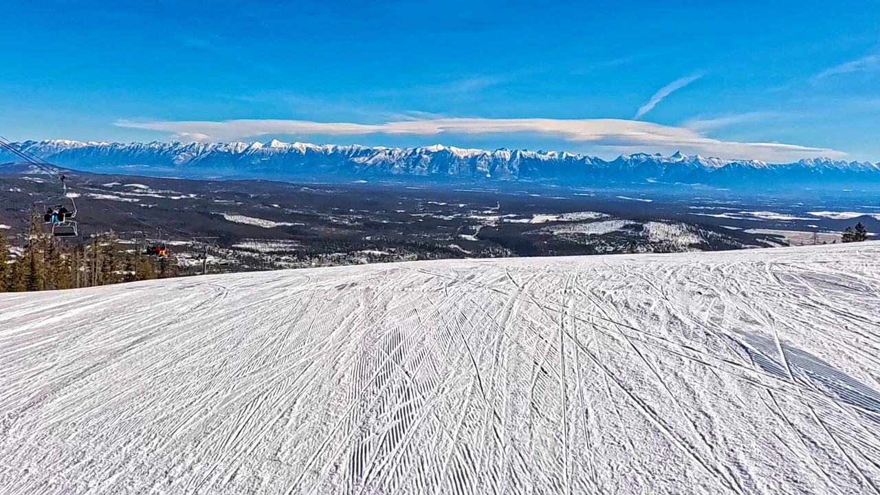 Skiing down Kimberley's MAIN run (2026 March 3)
