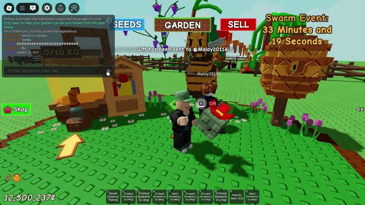 и мы опять в GROW A GARDEN B ROBLOX 