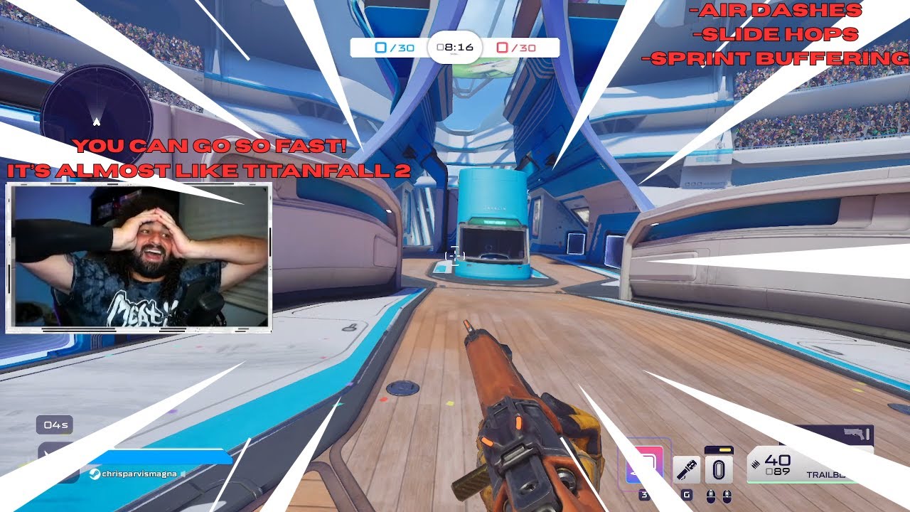 Out Of Portal Movement Tech in Splitgate 2. Air Dashes, Slide Hops and Sprint Buffering!