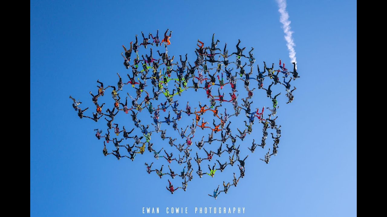 New Skydiving World Record 174 WAY head down in Chicago by Ewan Cowie