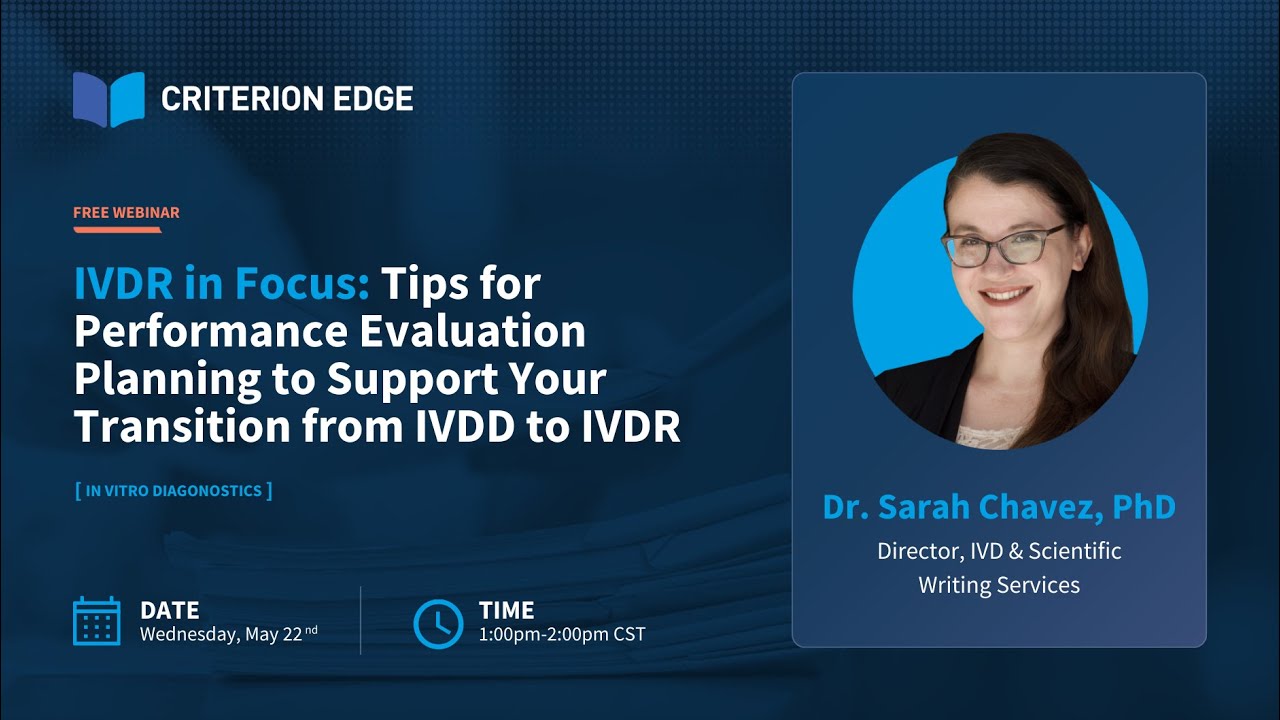 IVDR in Focus: Tips for Performance Evaluation Planning to Support Your Transition from IVDD to IVDR
