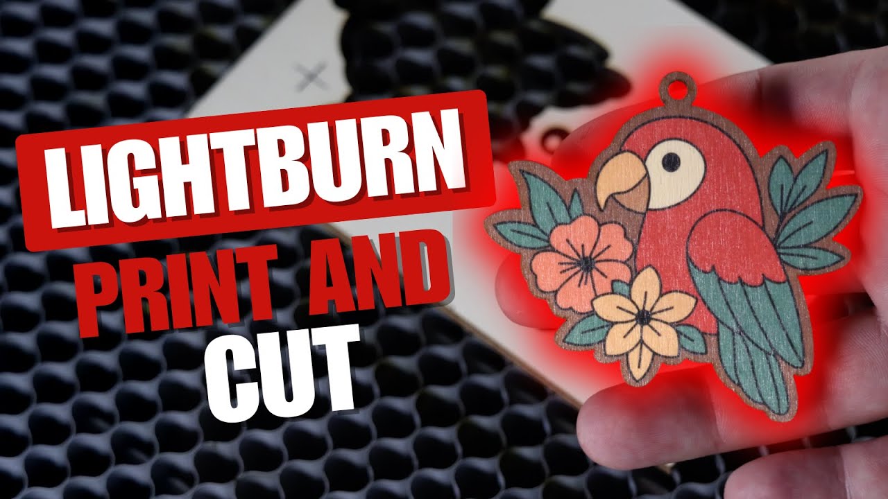 UV Printer + Laser Cutter = Mind-Blowing Results! Light Burn Print and Cut Wizard