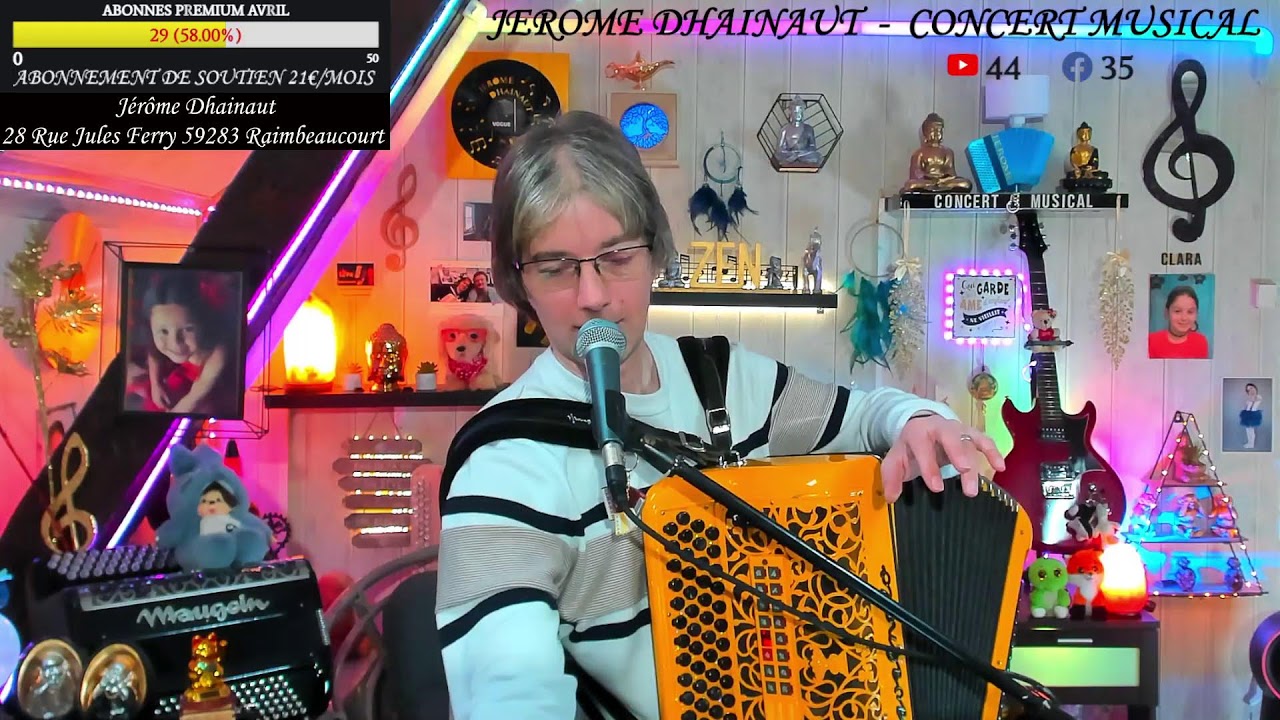 JEROME DHAINAUT - CONCERT MUSICAL EN DIRECT DU MARDI 15/04/2025