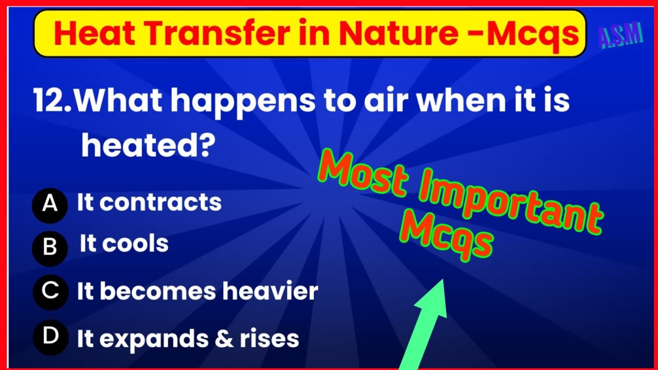 Heat Transfer in Nature &ndash; Class 7 Science Chapter 7 MCQ Questions with Answers | Curiosity Book