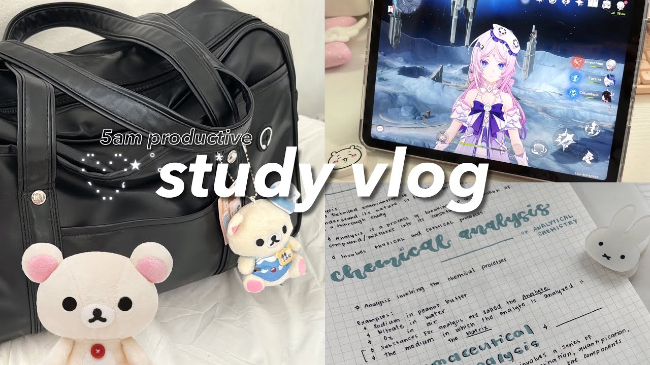 УЧЕБНЫЙ ВЛОГ в 5 утра 📖☕️ возвращение в школу, все для учебы, как я делаю эстетичные конспекты, п...