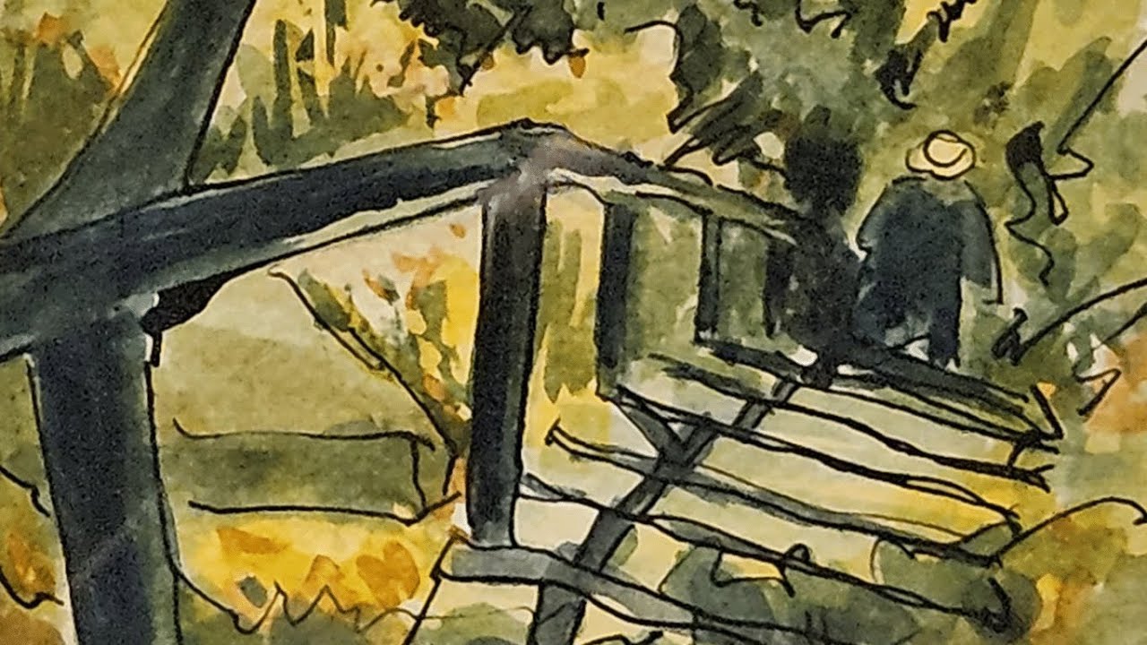 Aquarelle au cœur des ruines : Le Château de Lipsada en Grèce, sous le soleil printanier