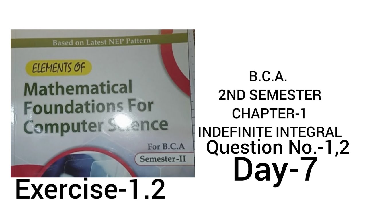 B.C.A. 2nd sem.|Day-7|ex-1.2|Indefinite Integralch-1|#kuk #cdlu #mdu  #maths #bca #2nd  #exam #math