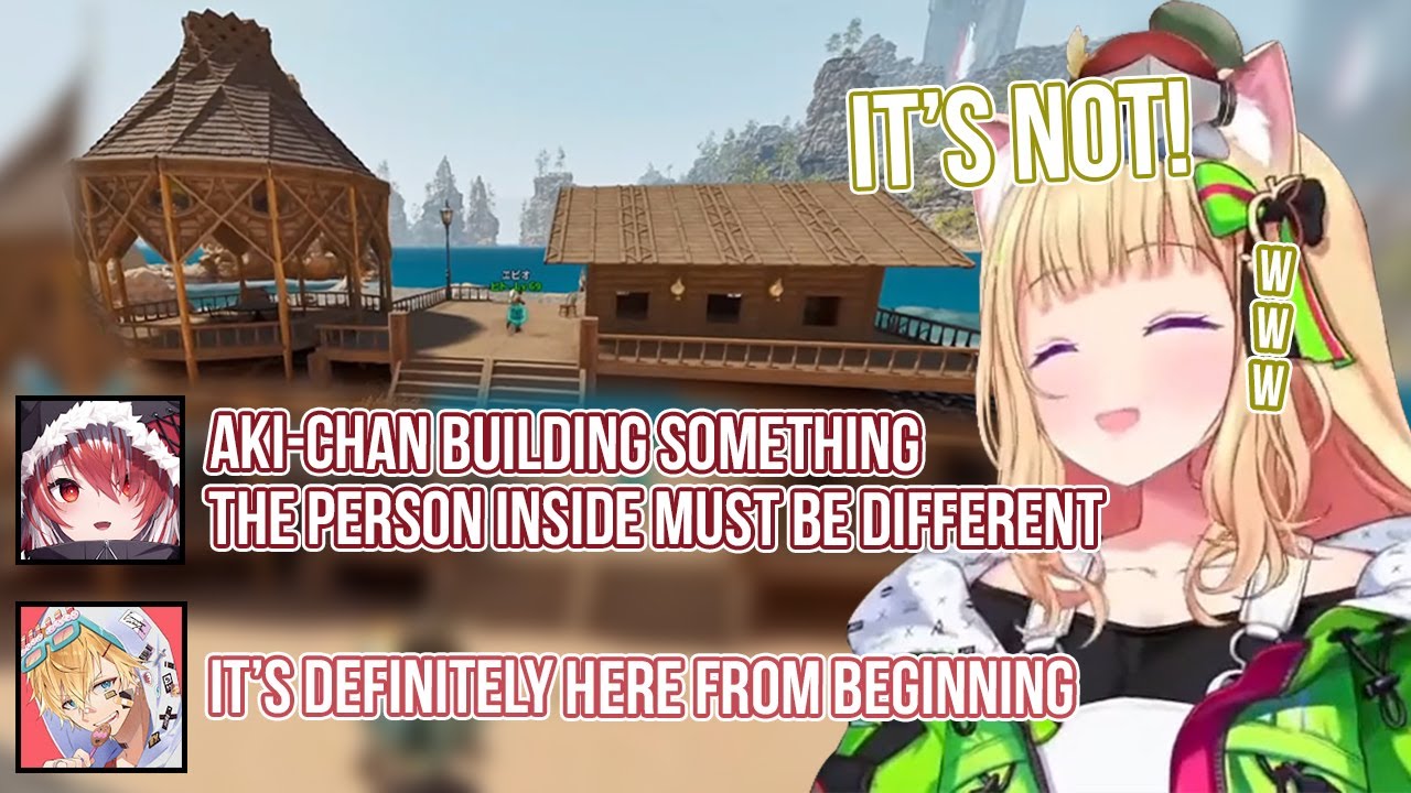 [ARK] Kohaku and Ebio Doubting Akirose That Suddenly Build Something Good [Aki Rosenthal/Hololive]