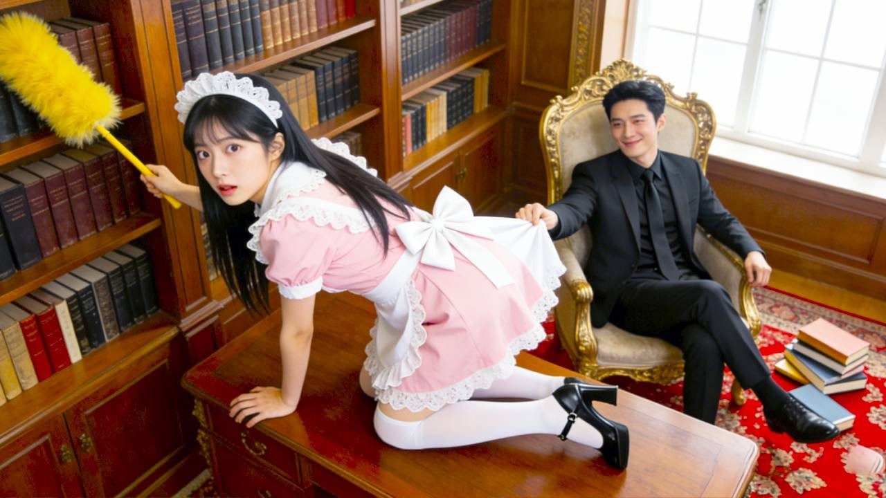 CEO nakal tarik tali gaun pelayan——Pipi gadis merona, cinta pun bersemi.