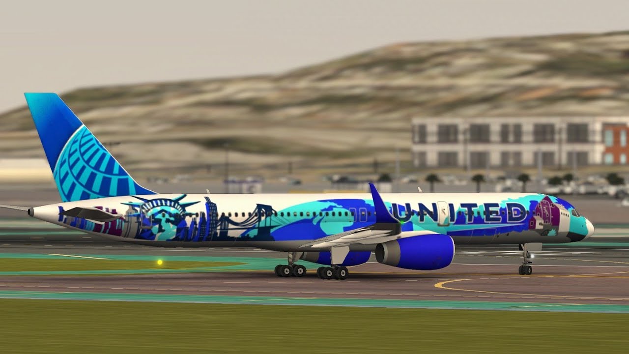 UNITED 757 New York Special Livery | SAN DIEGO Airport Gameplay | Plane Spotting | World of Airports