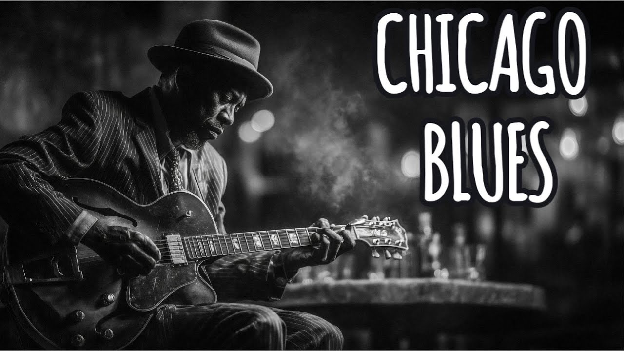 Midnight Blues Guitar 🎸 Chicago Blues Rock Music for Late Night Relaxation, Study & Focus