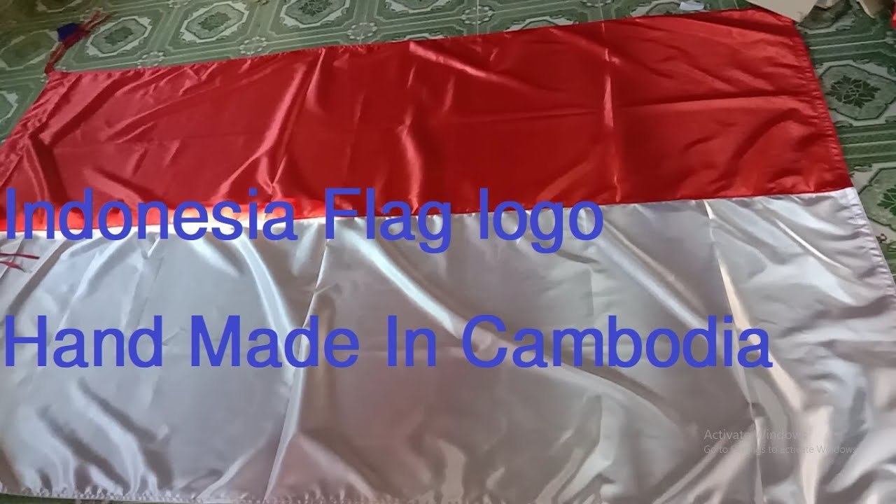 EP021/#National Flag Logo of Indonesia, Hand Made in Cambodia