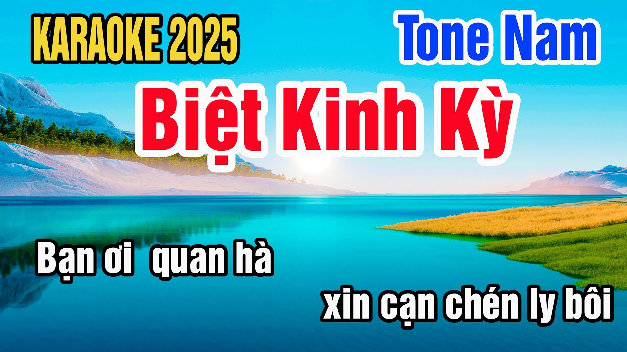 Biệt Kinh Kỳ Karaoke Tone Nam Nhạc Sống gia huy beat