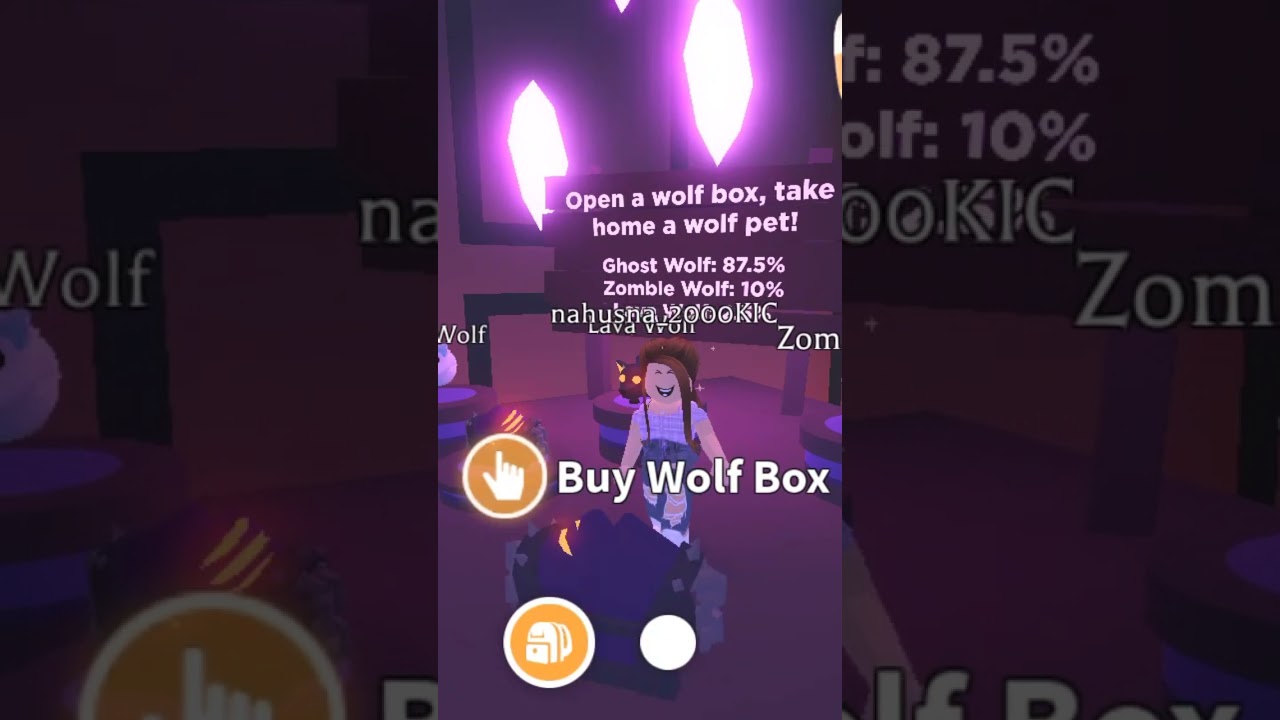Opening wolf box 🙂🎁 #adoptme #roblox