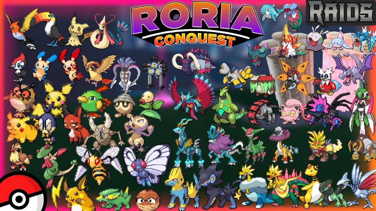 How To Get All of the RAID DEN POK&Eacute;MON In Roria Conquest! | Pok&eacute;mon Brick Bronze