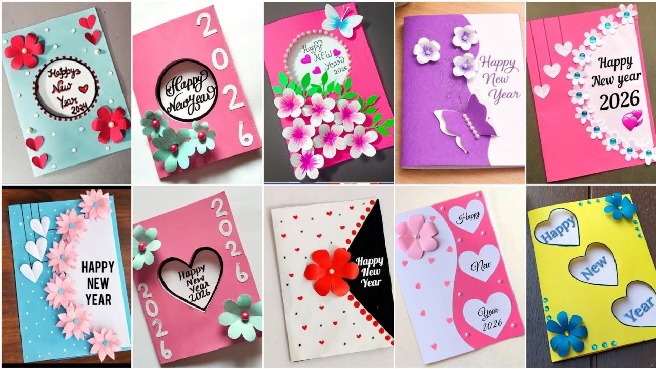 😍 Easy & Beautiful Handmade Greeting Card Ideas | DIY Happy New Year Card 2026