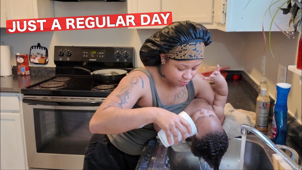 A Real Day in My Life as a Mom | Cooking, Cleaning, Hair & Night Routine