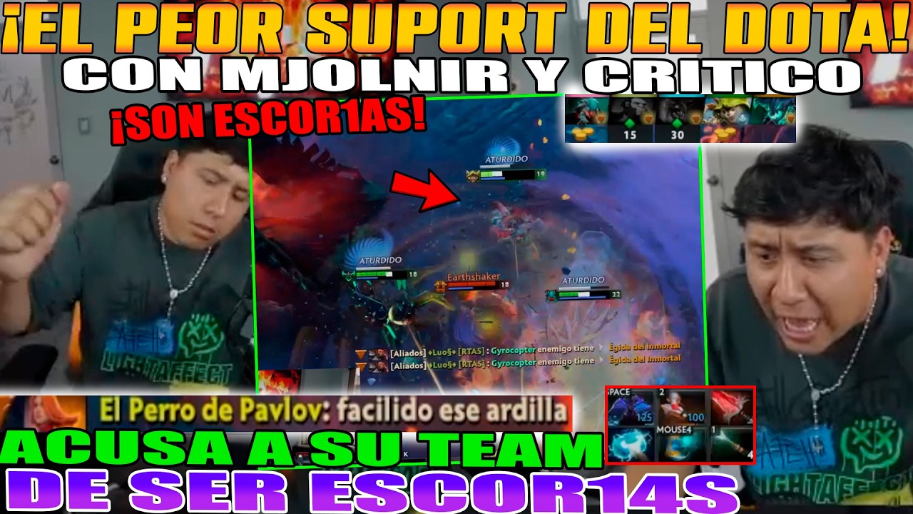 EL PEOR SUPORT DEL DOTA!! MACARIUS ACUSA A SU TEAM DE SER ESC0R1AS. ARDILLA 4 CON MJOLNIR Y CRITICO