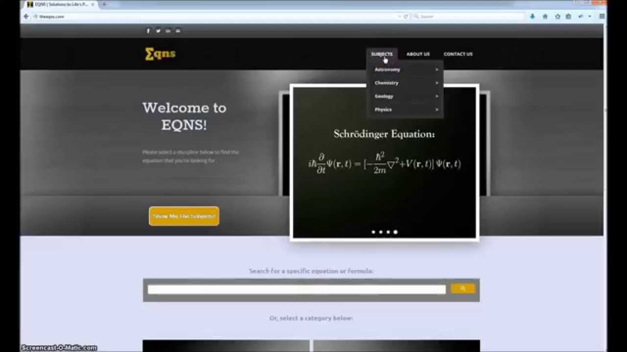Solution to Life's Problems - EQNS Tutorial!