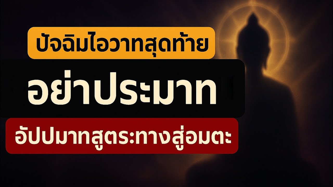 อัปปมาทสูตร ปัจฉิมโอวาทครั้งสุดท้ายก่อนปรินิพพาน “อย่าประมาท”