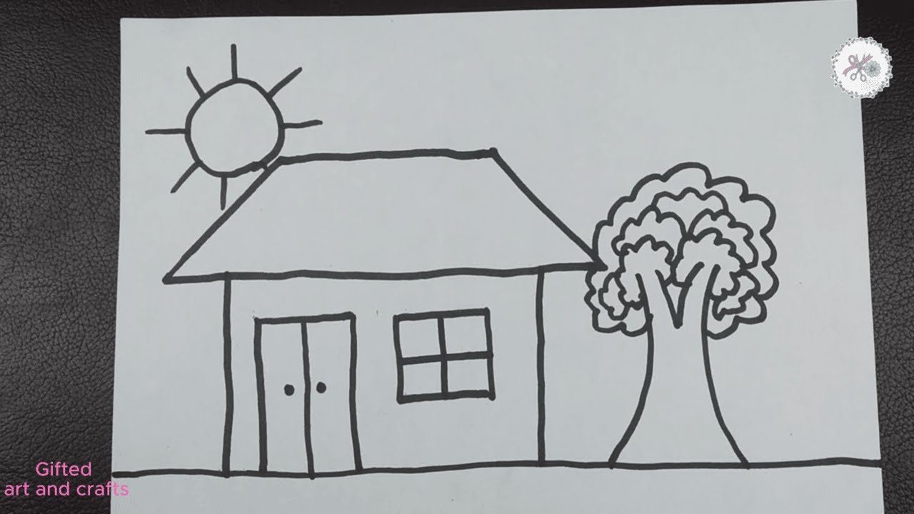 Easy House Drawing  Simple and Relaxing Art Tutorial