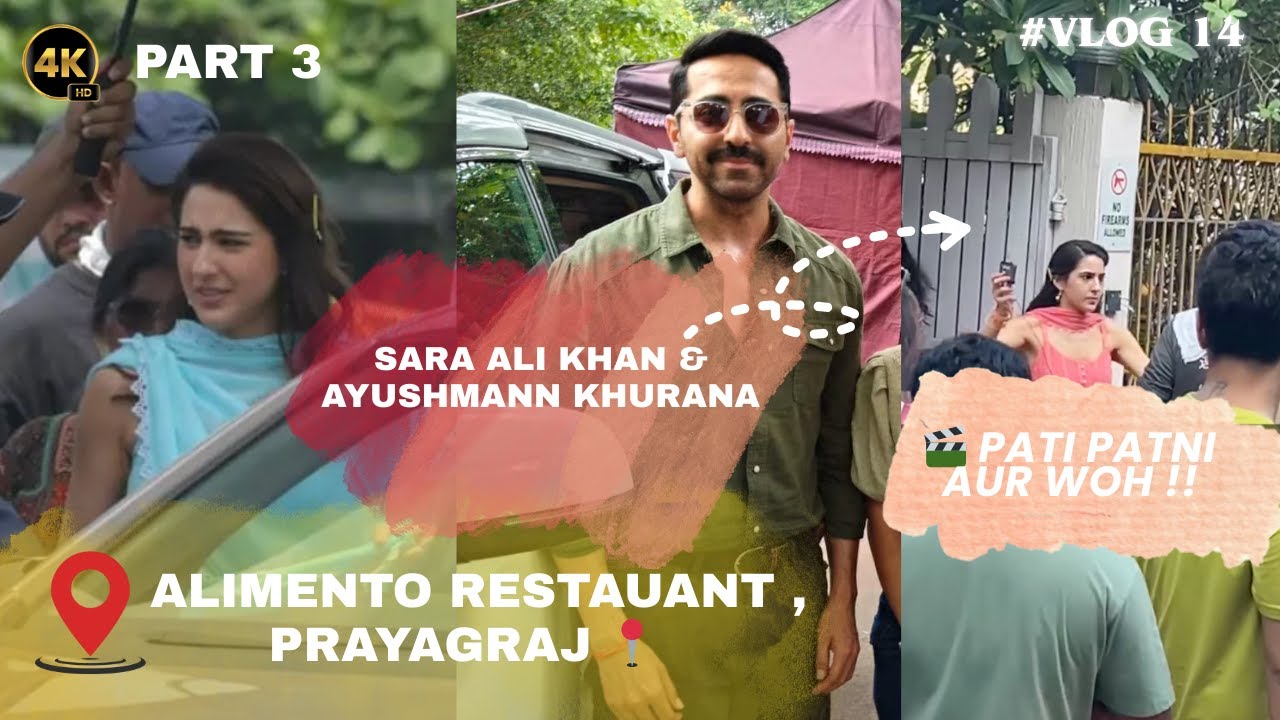Sara Ali Khan Closeup Behind The Scenes 🎬 | Alimento Café Civil Lines Prayagraj shooting Vlog