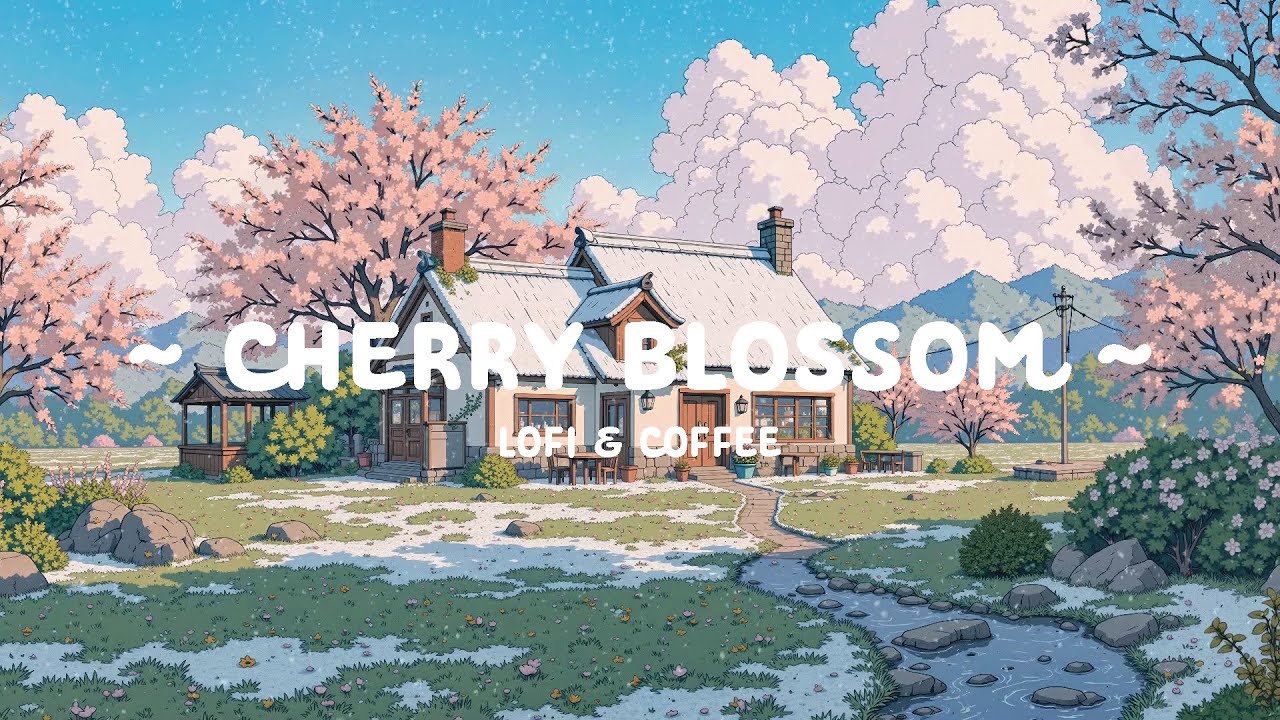 Cherry Blossom in Morning Spring 🌸 Enjoy Beautiful Lofi Background to Deep to study, work, relax