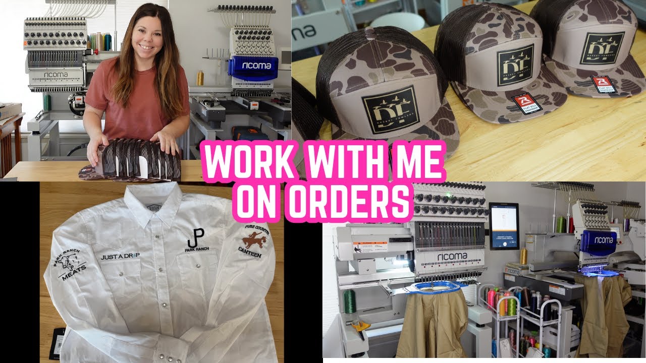 **NEW** Work With Me On Custom Orders For My Embroidery Business | Embroidery DTF Leather Patch Hats
