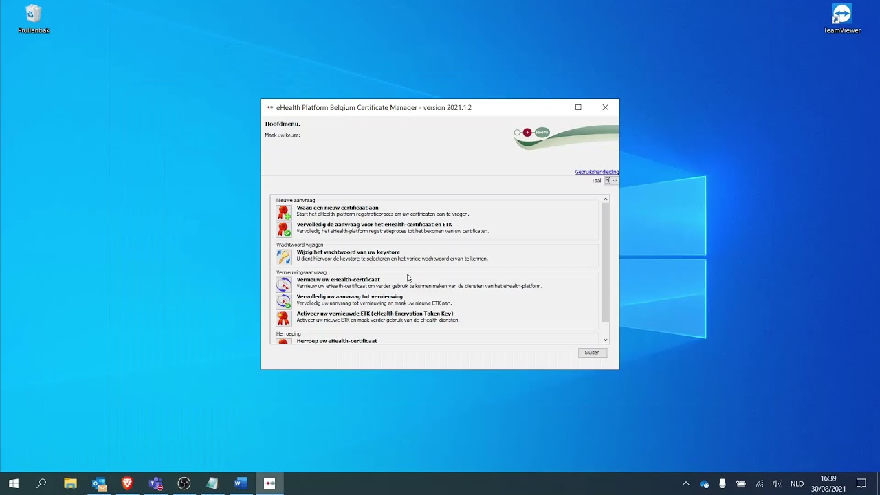 Het eHealth-certificaat vernieuwen