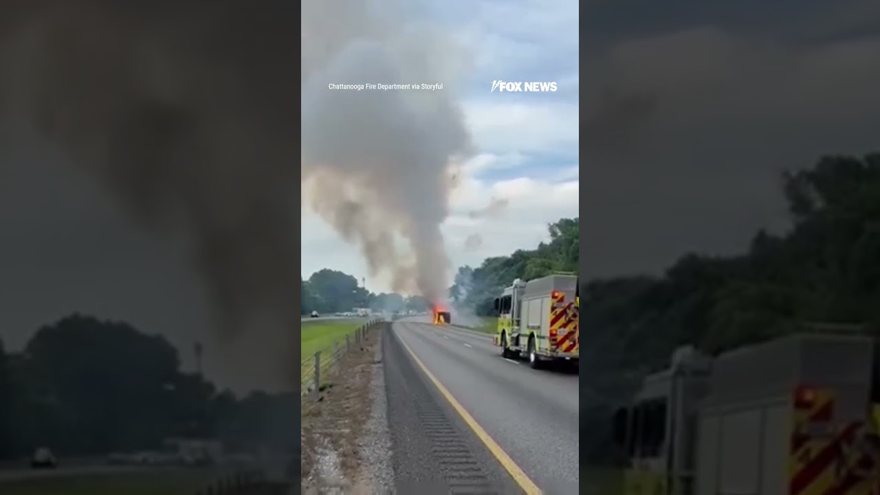 What started as a truck fire quickly turned into a fireworks show...
