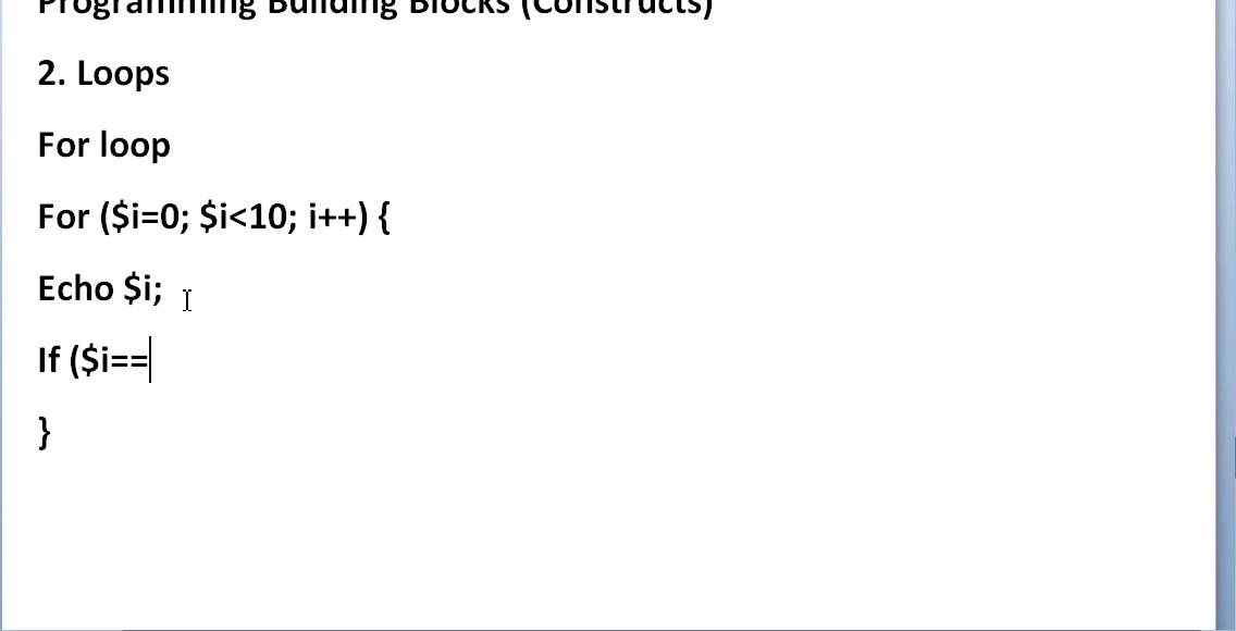 Part 27: Learning Programming (PHP Web Development) with Sammy Hegab - For Loop