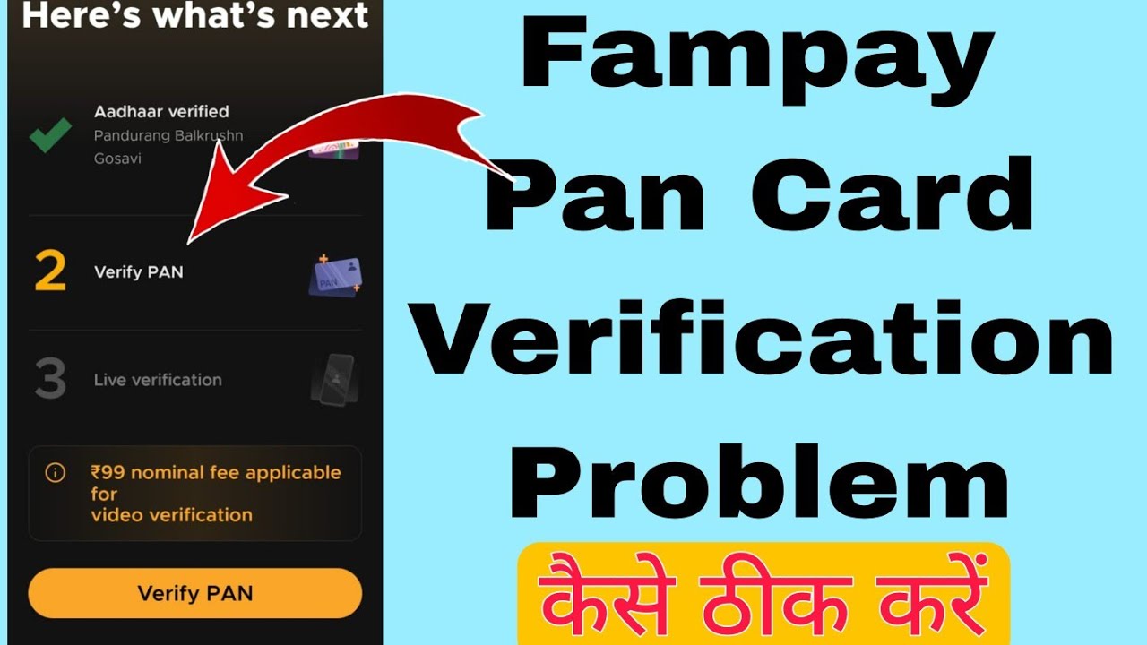 How to Fix Fampay Pan Card Verification Problem