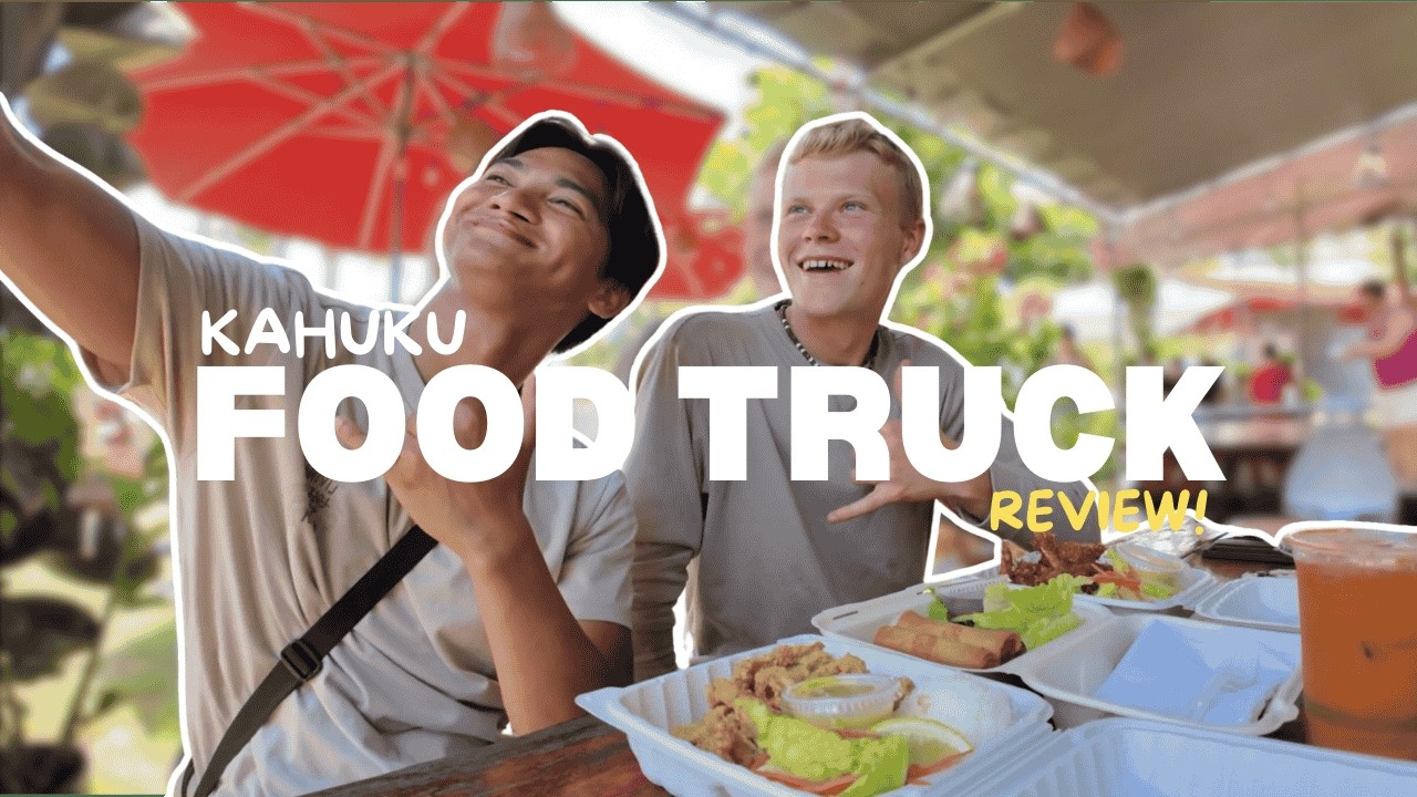 Trying Kahuku Food Trucks for the First Time! | International Student + Local Friend in Hawaii