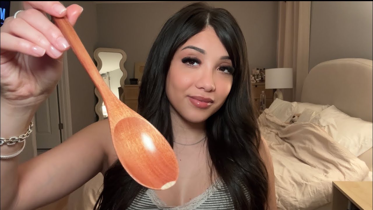 ASMR | Eating Your Face With A Wooden Spoon 🥄 Mouth Sounds 💤