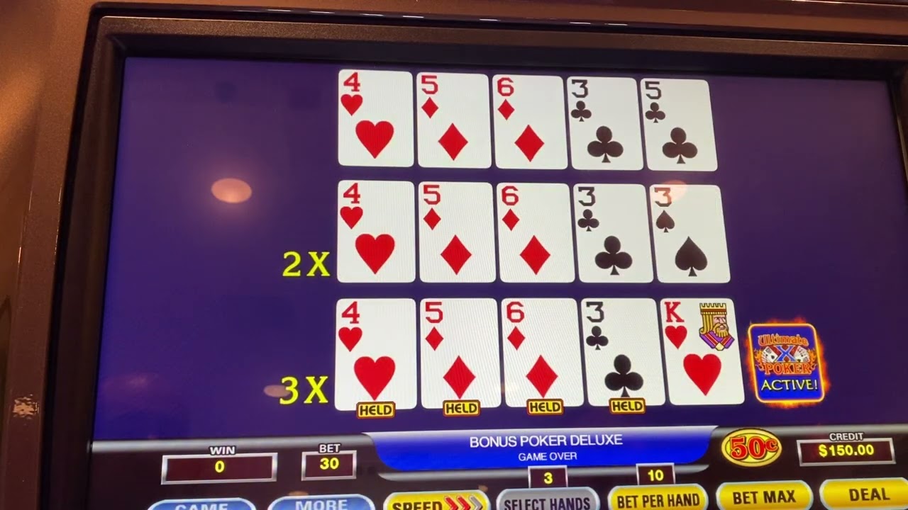 High limit ultimate X video poker