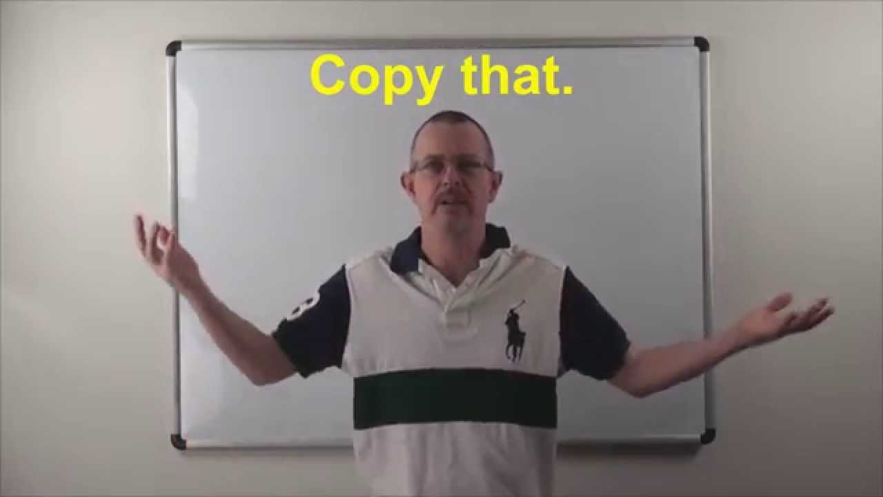 Learn English: Daily Easy English 0852: Copy that.