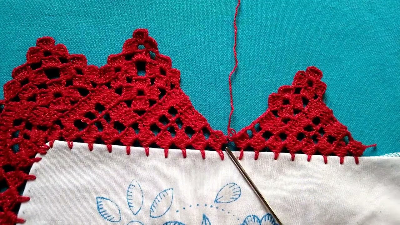 Puntilla para servilletas grandes num 874 super fácil.#parati #crochet #fypage #arte #fypシ゚