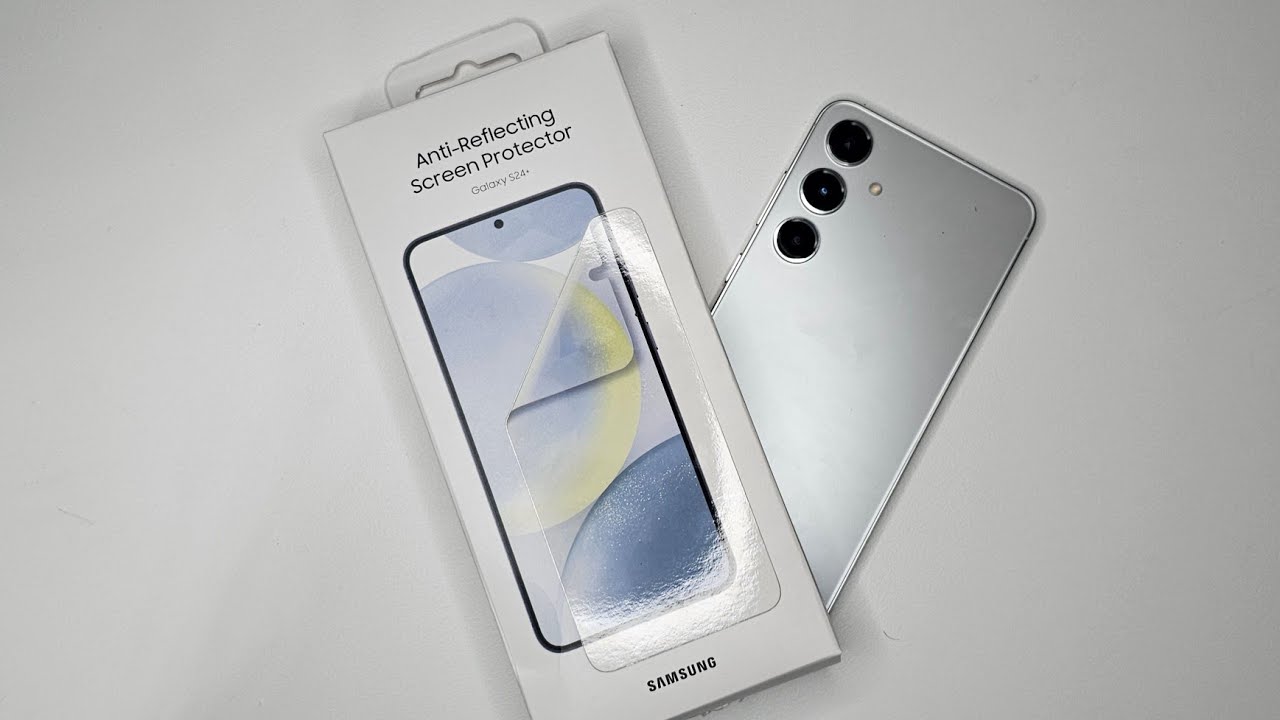 Installing Samsung official Anti Reflecting Screen Pprotector. S24 plus
