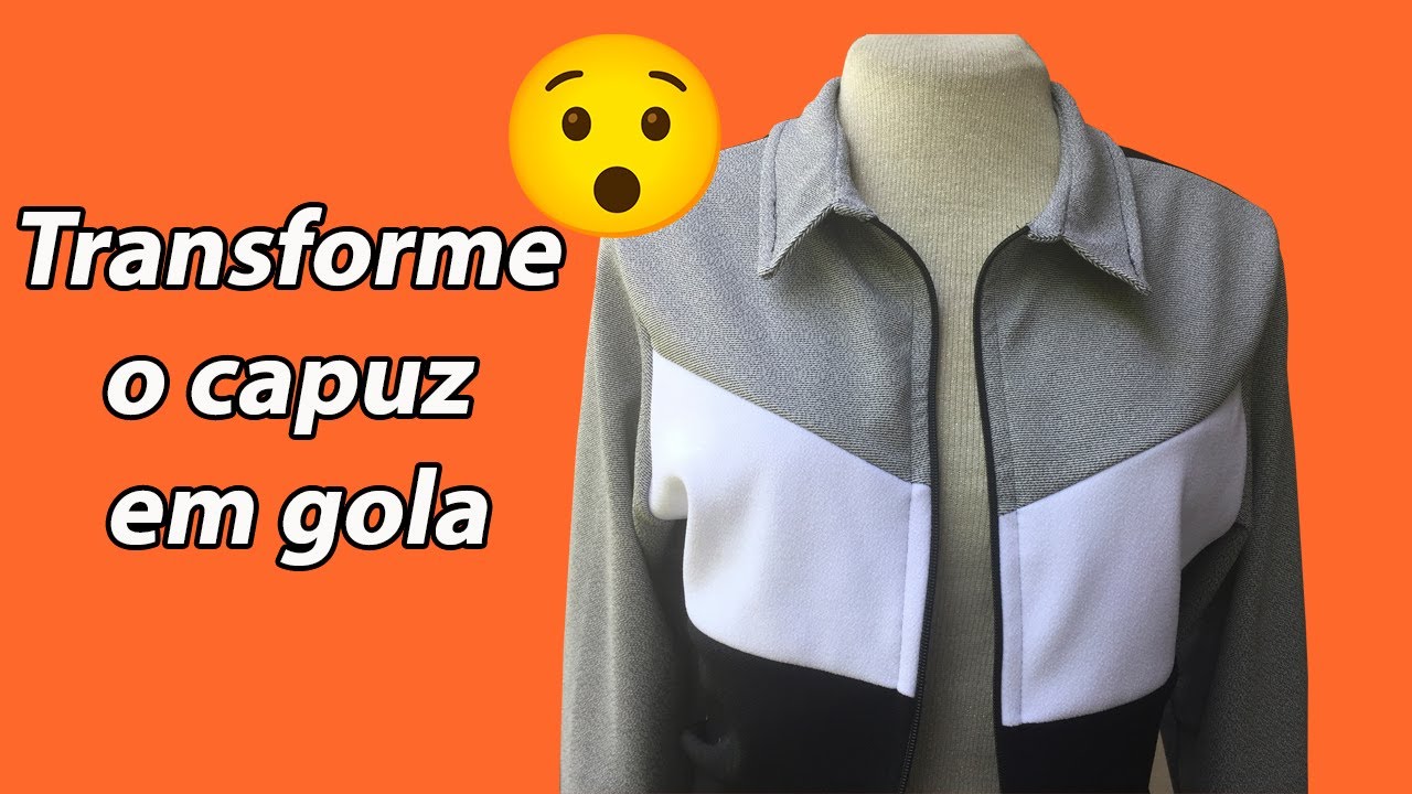 Como transformar o capuz do casaco de moletom em gola