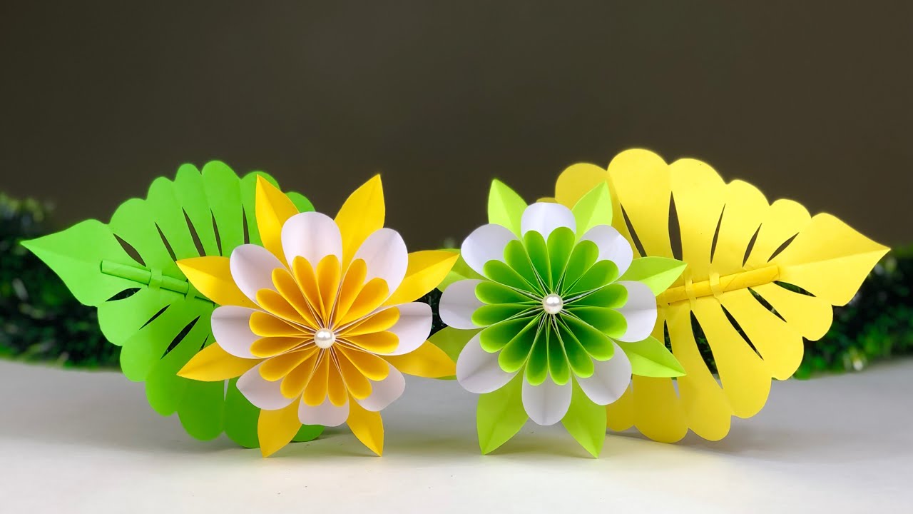 Amazing Paper Flower Making | Paper Flowers | Home Decor | Flower Making | Paper Craft | Crafts DIY
